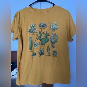 Cactus Graphic Mustard T-Shirt